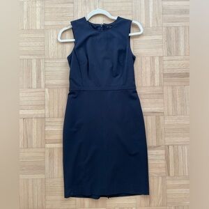 Ann Taylor Classic Sleeveless Navy Sheath Dress, 00P
